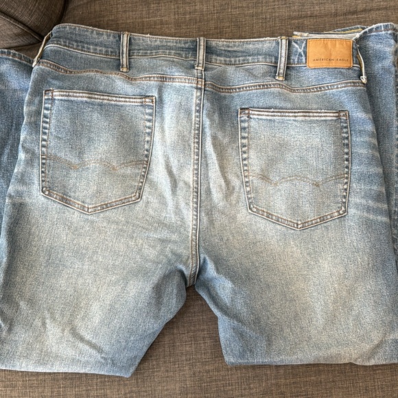 AMERICAN WAGLE MENS JEANS - athletic skinny - 40/30 - worn - blue - Picture 5 of 7